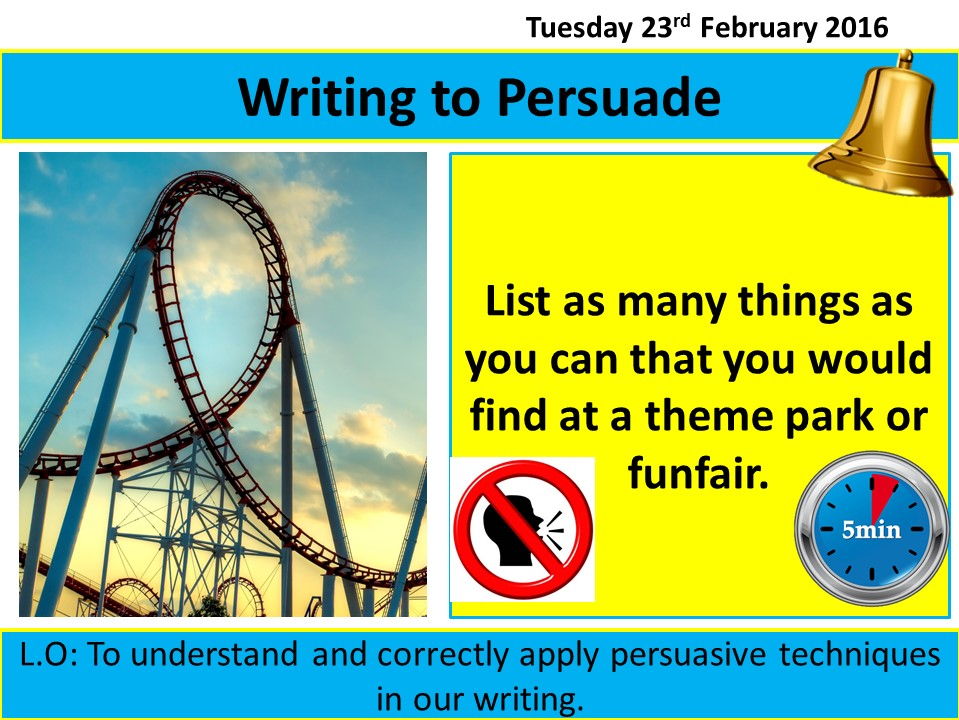 Writing to Persuade - Travel