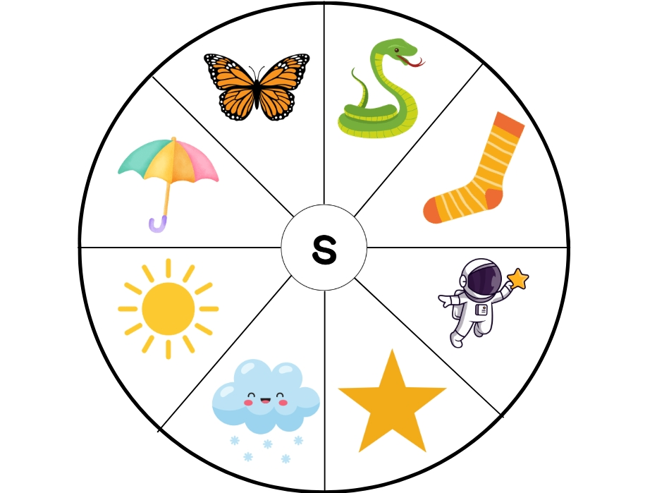 Little Wandle Set 1: s, a, t, p - Peg the image to the sound