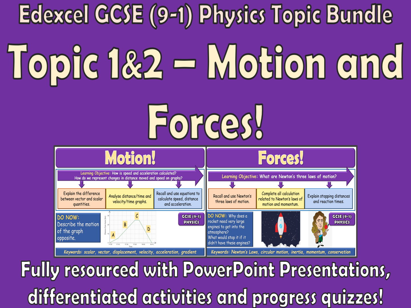 Edexcel GCSE (9-1) Physics Topic 1&2 Bundle