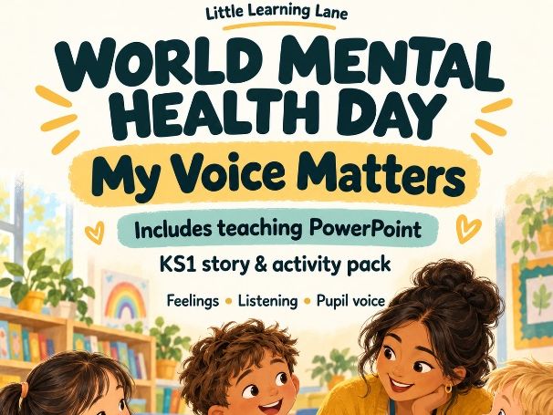 World Mental Health Day KS1 Activities – PowerPoint, Story & Feelings Cards