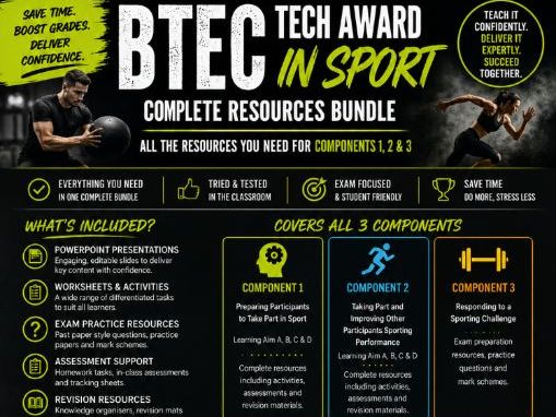 BTEC Tech Award in Sport - WHOLE Course Resources