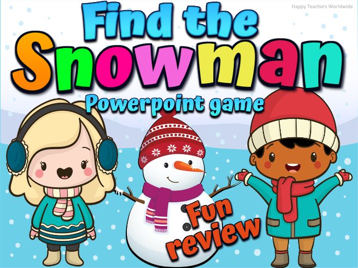 Find the Snowman Powerpoint game for any lesson