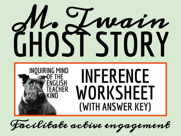 "A Ghost Story" by Mark Twain Literary Analysis Worksheet (Satire and Halloween)