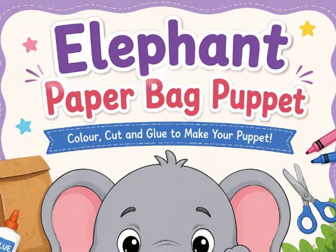 Elephant Paper Bag Puppet