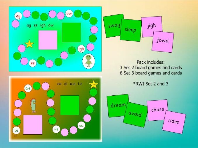 Phonics board games Set 2 & 3