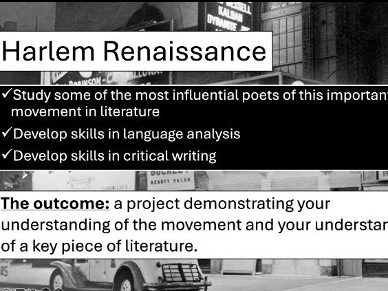 Harlem Renaissance BGE Poetry Unit