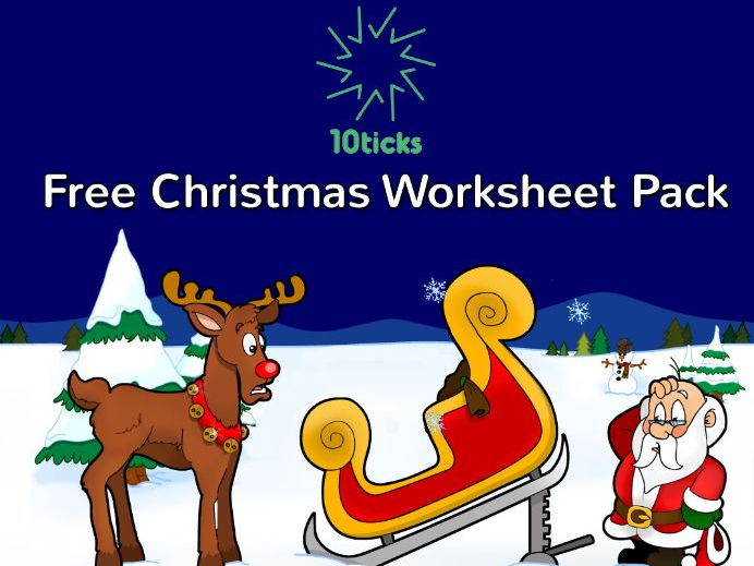 free 10ticks maths christmas activity pack 2018