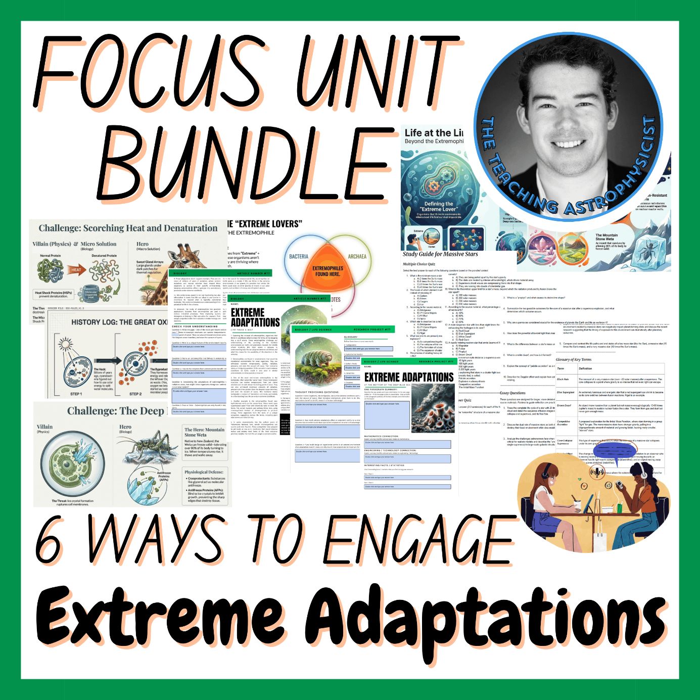 Extreme Adaptations | Biology Focus Unit Bundle | 6 Resources inc. Quiz