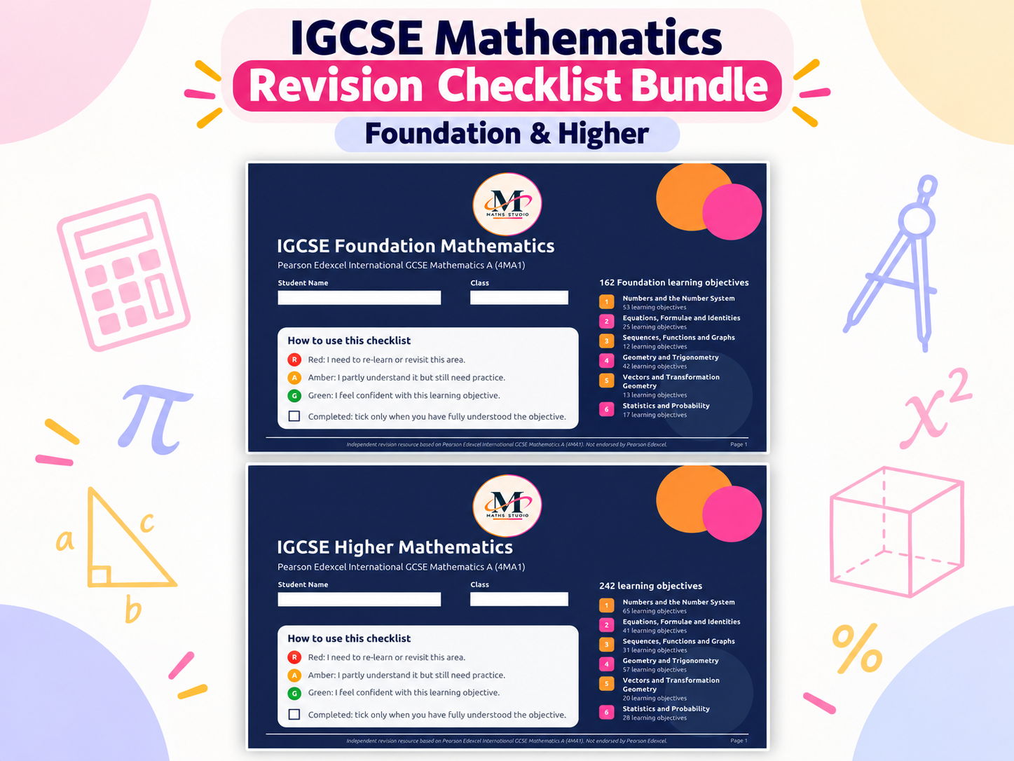 Edexcel IGCSE Maths - Interactive Revision Tracker
