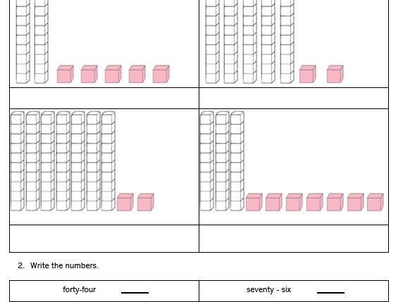 Numbers in words, rounding and regrouping assessment