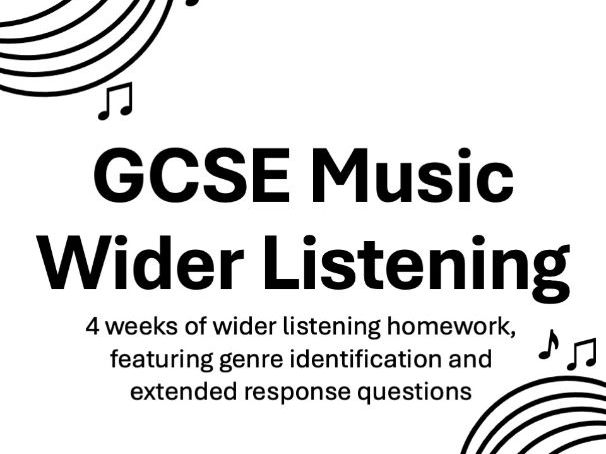 GCSE Music: Wider Listening Exam Pack 1