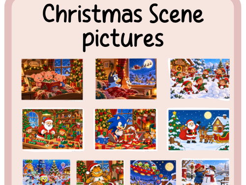 Christmas character scene- picture prompts