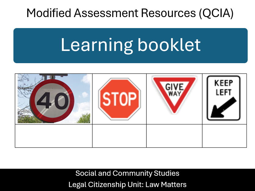 Social and Community Studies – Legal Citizenship - Work booklet QCIA Activities Law Matters SCS