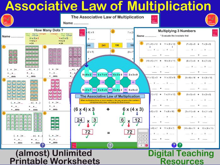 The Associative Law of  Multiplication - Year 3 & 4