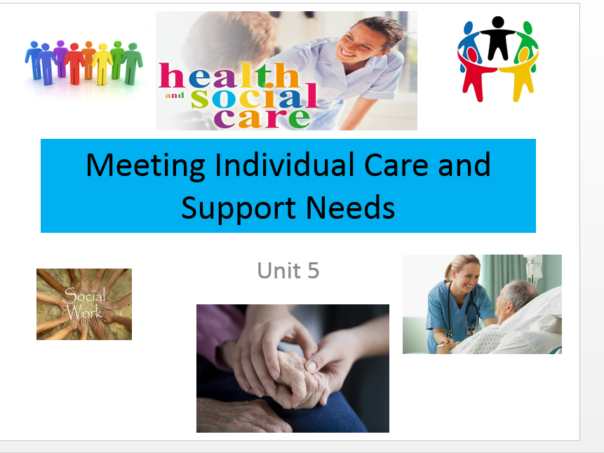 Health & Social Care (New Spec) Unit 5 Meeting Individual ...