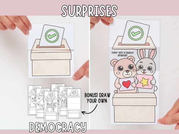 Democracy Craft for Kids - Open the Ballot Box