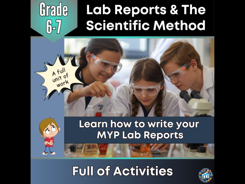 Grade 6-7 Science: Scientific Method & Lab Reports Unit & Guide - 2026