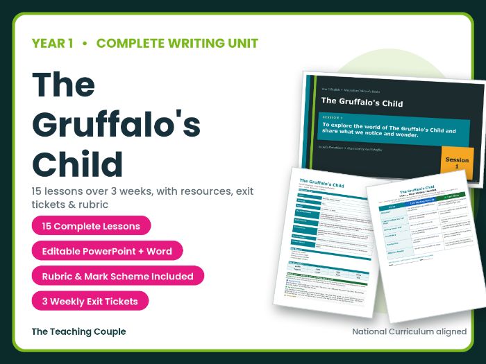 The Gruffalo's Child | Year 1 English Unit | 15 Complete Lessons + Resources + Mark Scheme