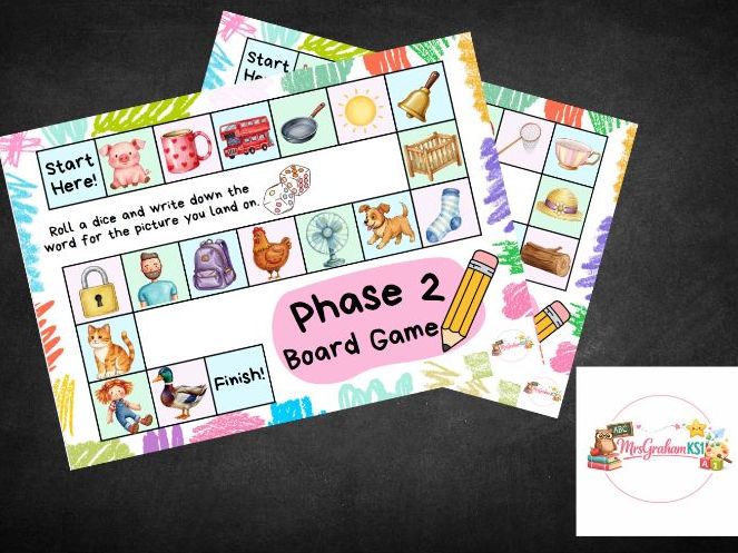 Phase 2 Phonics Board Game