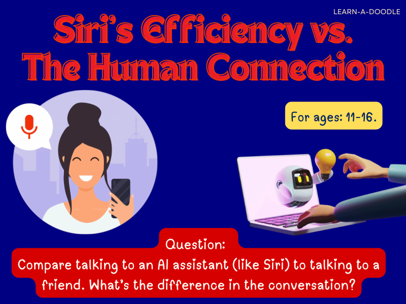 Comparing Conversations: Siri's Efficiency vs. the Human Connection of a Friend!