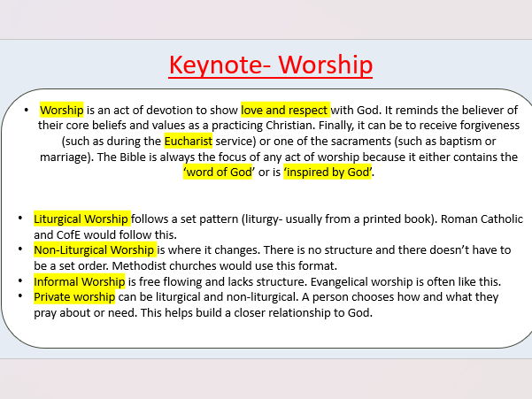 How do Christians Worship?