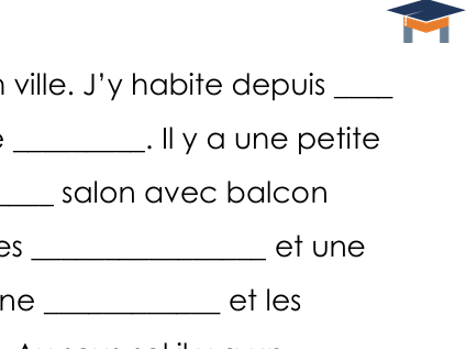 French - Rooms in the house paired gap-fill