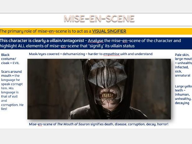 AL FILM STUDIES - KEY ELEMENTS - INTRO TO MISE-EN-SCENE