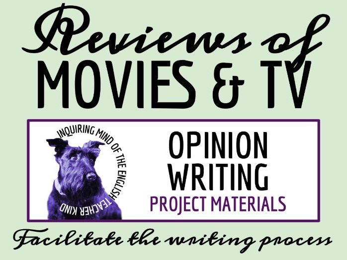 Creative Opinion Writing Project | Movie, Television Show, and Book Reviews for High School