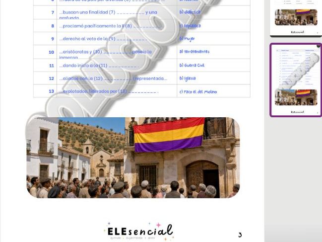 AS/A Level Spanish Context Fill-in-the-Blank Worksheet: Réquiem por un campesino español