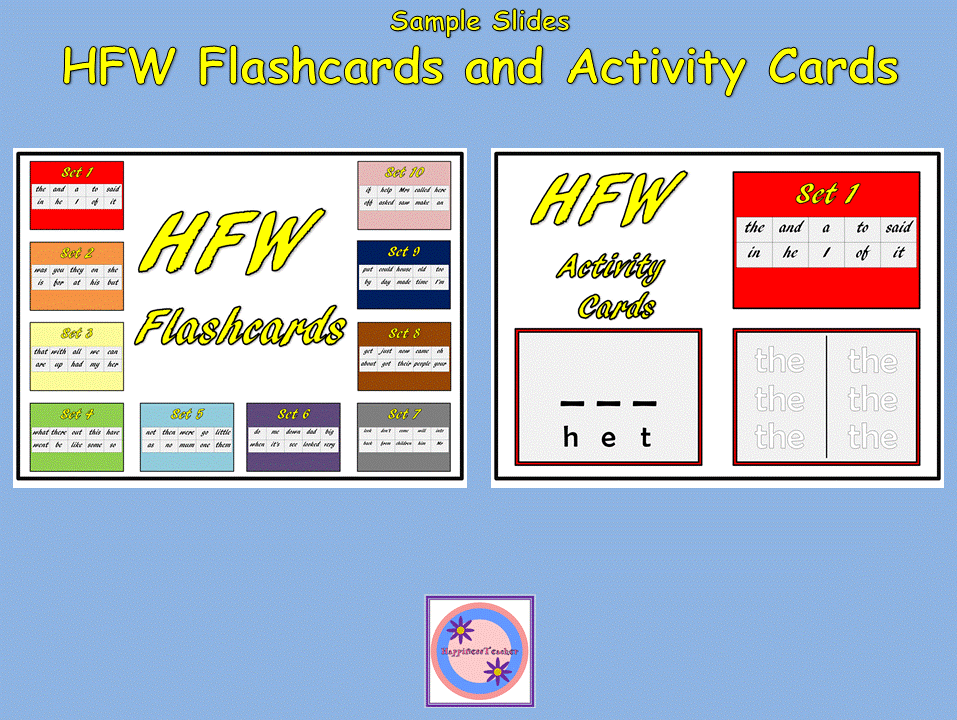 HFW Flashcards and Activity Cards | Teaching Resources