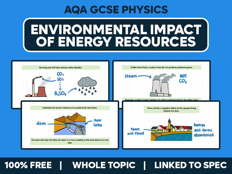 GCSE AQA Physics Complete Lesson - Environmental Impact of Energy Resources