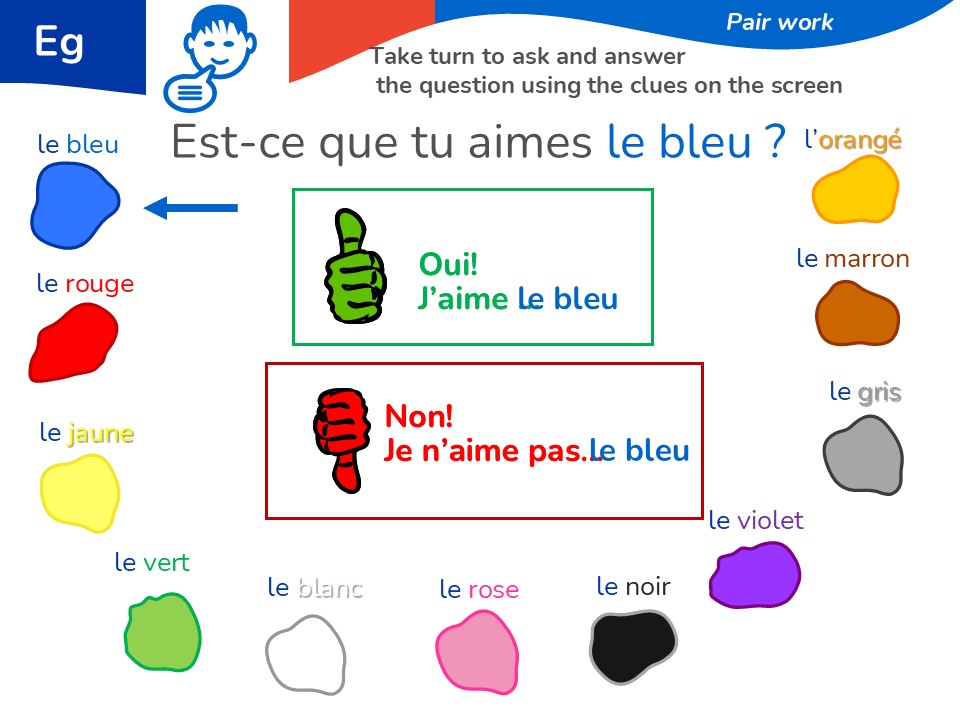 Colours_KS2 French _ Likes and dislikes _ with native voice over
