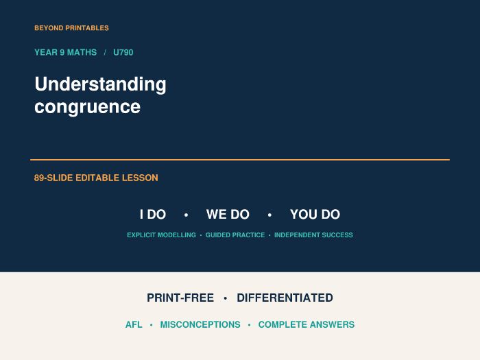 Understanding Congruence | I Do, We Do, You Do | Year 9 Maths | Print Free