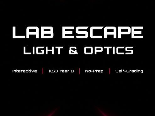 Light & Optics Escape Room | Physics KS3 Year 8