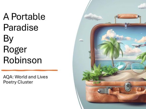 AQA GCSE World and Lives: A Portable Paradise Anthology Poem