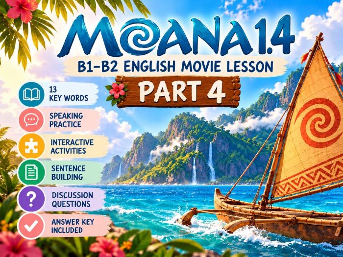 MOANA 1.4 | B1–B2 English Movie Lesson