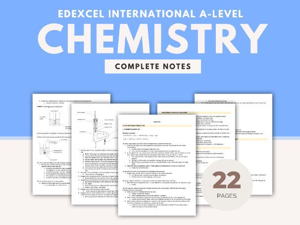 Edexcel A-Level Chemistry Unit 6 Complete Revision Notes