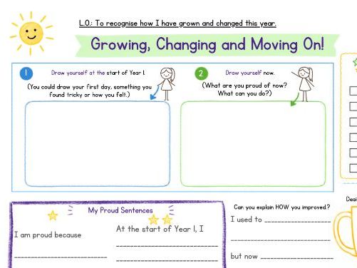 Year 1 Transition Reflection Sheet