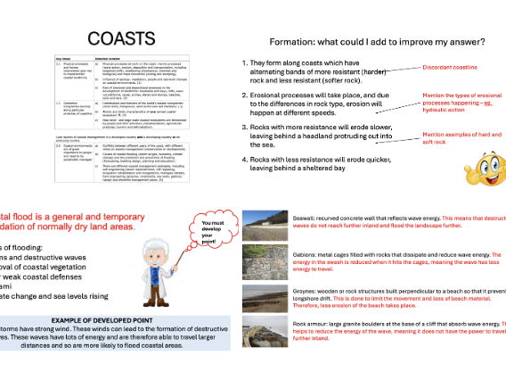 REVISION COASTS - iGCSE Edexcel Geography