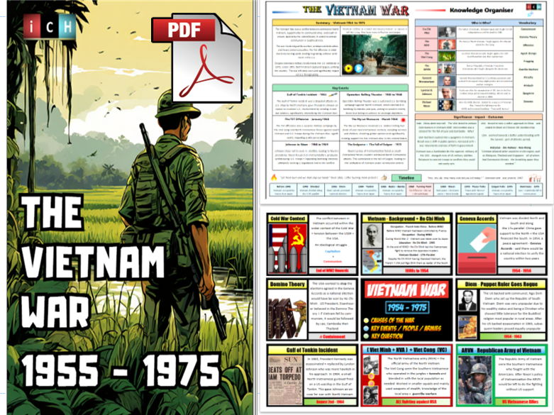 Vietnam War Expanded Teaching Pack + Revision Summary + PowerPoints