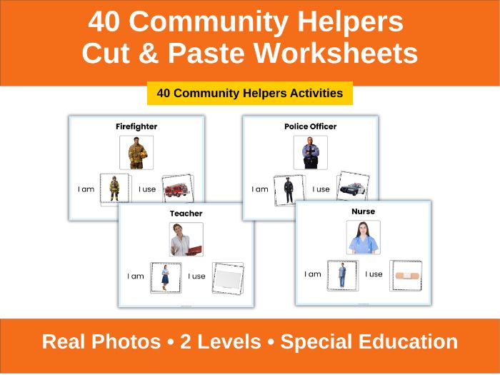 Community Helpers Cut & Paste Activity