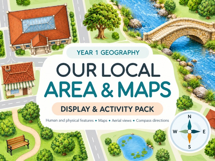 Year 1 Geography Display Pack | Our Local Area & Maps | KS1 Posters