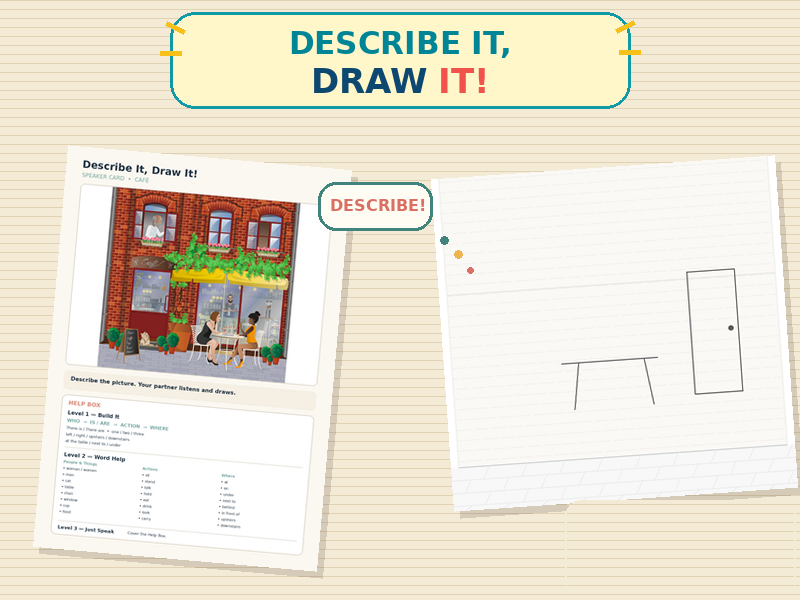 Describe It, Draw It! ESL Speaking & Listening Information Gap