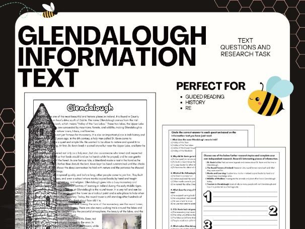 Glendalough – The Valley of Two Lakes | 3-Page Reading Comprehension Resource