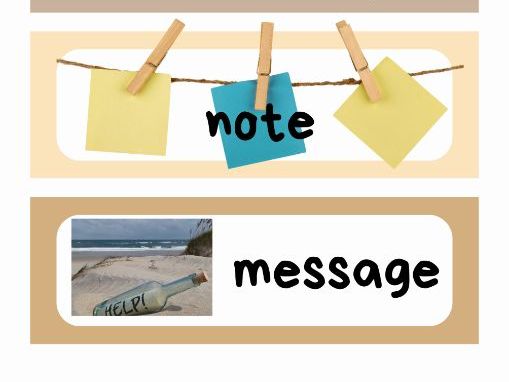 Writing area labels