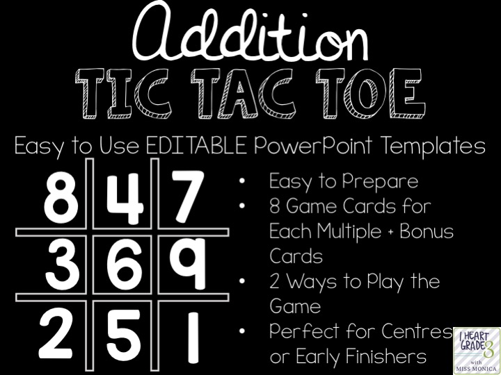 Addition Tic Tac Toe | Teaching Resources