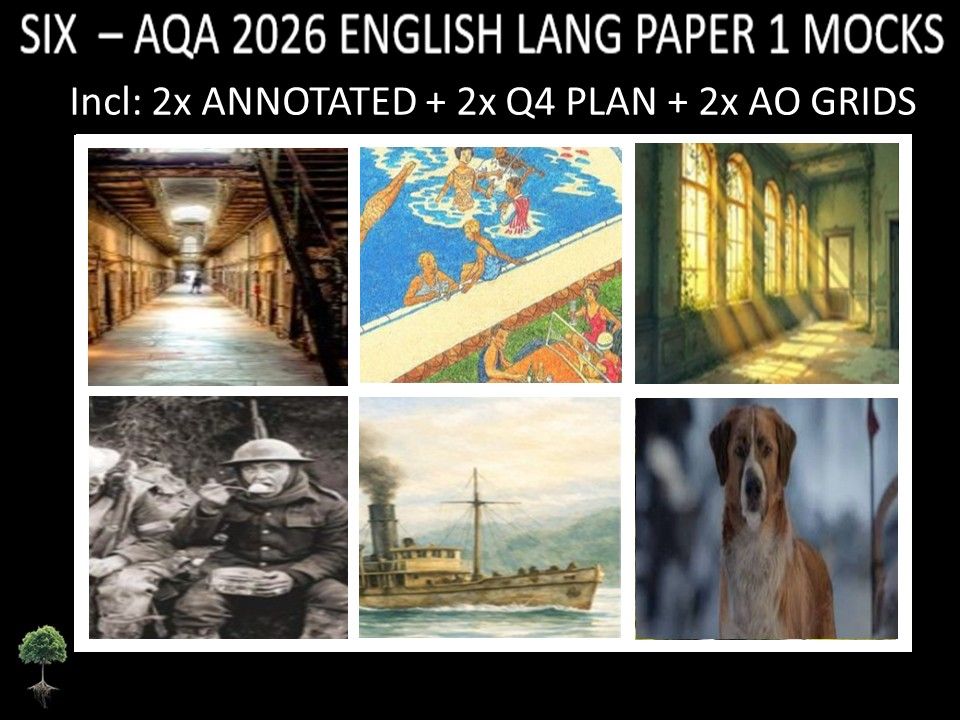 SIX - AQA PAPER 1 | 2026 FULL MOCKS | ANNOTATED | Q4 PLAN | AO GRIDS