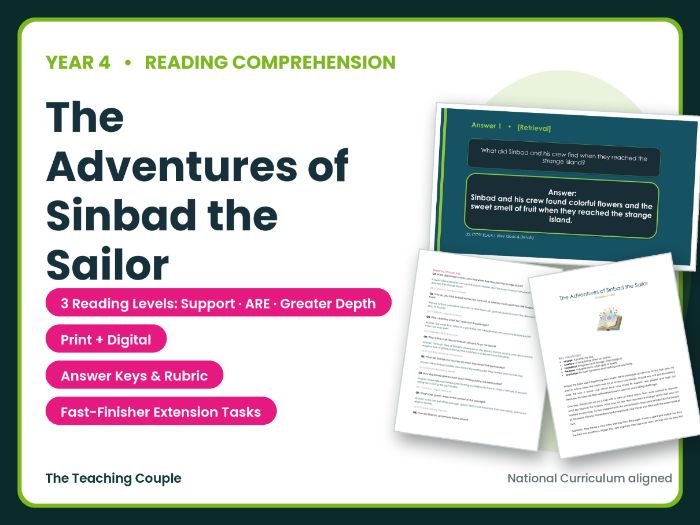 The Adventures of Sinbad the Sailor | Comprehension | Year 4
