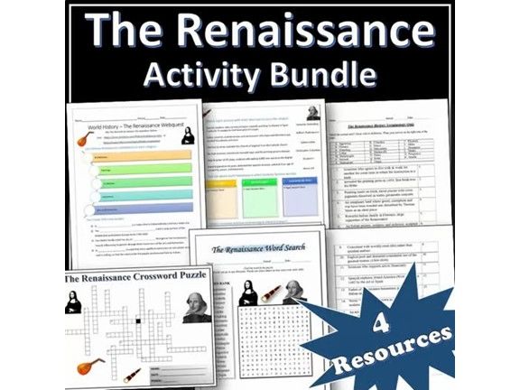 The Renaissance - World History Activity Bundle | Webquest | Puzzles | EDITABLE