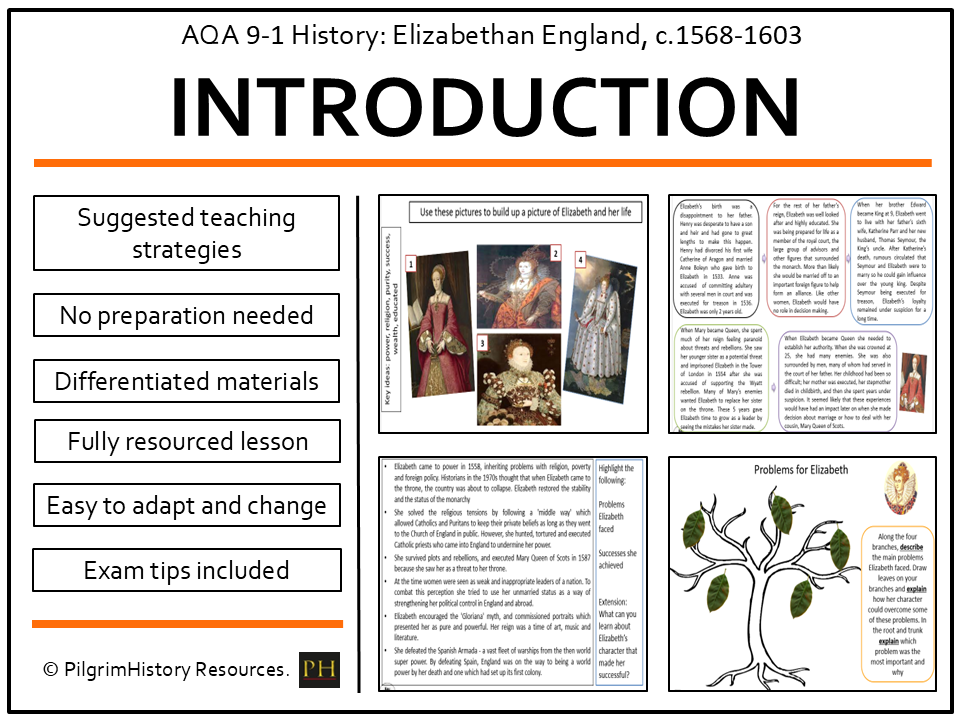 AQA GCSE Elizabethan England: Introduction to Elizabeth I